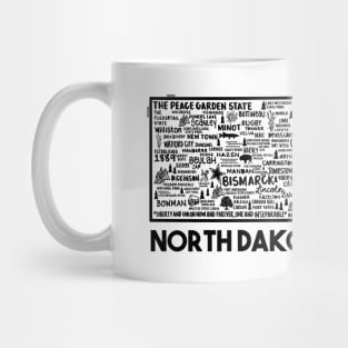 North Dakota Map Mug